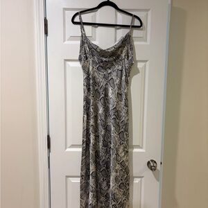 Snake Print Maxi Dress